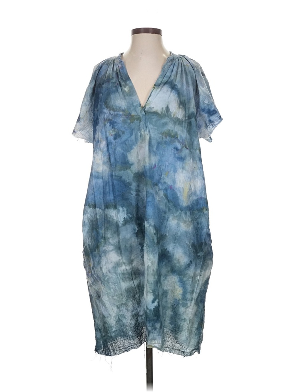 Love Tanjane Gauze Hand Dyed Blue Tie Dye - Small - Excellent